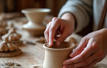 Participants learning traditional Anatolian crafts