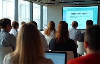 Travelers attending a safety seminar